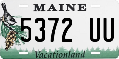 ME license plate 5372UU