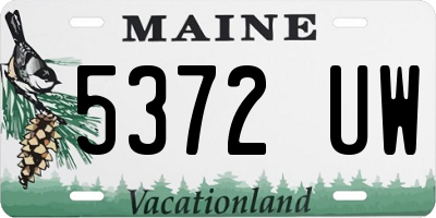 ME license plate 5372UW