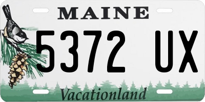 ME license plate 5372UX