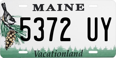 ME license plate 5372UY