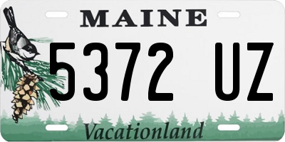 ME license plate 5372UZ