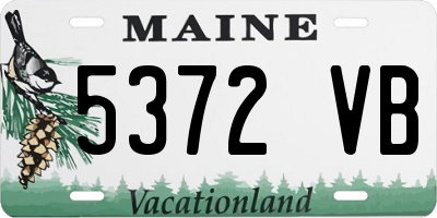 ME license plate 5372VB