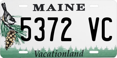 ME license plate 5372VC