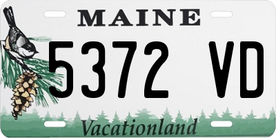 ME license plate 5372VD