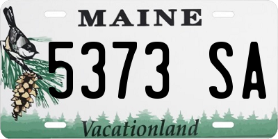 ME license plate 5373SA