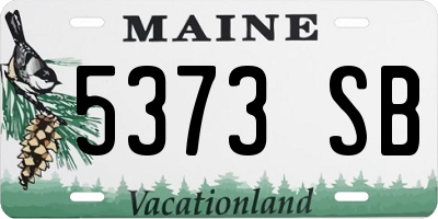 ME license plate 5373SB