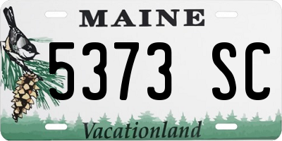 ME license plate 5373SC