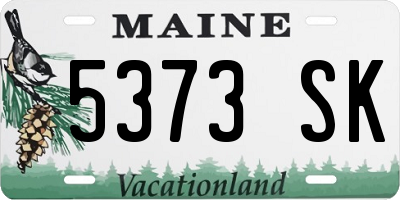 ME license plate 5373SK