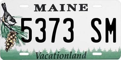 ME license plate 5373SM
