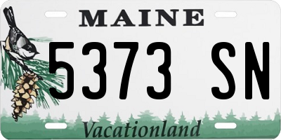 ME license plate 5373SN