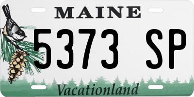 ME license plate 5373SP