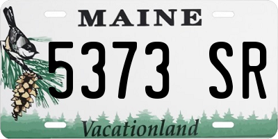 ME license plate 5373SR