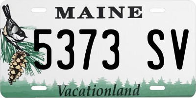 ME license plate 5373SV