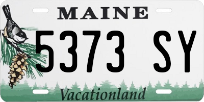 ME license plate 5373SY