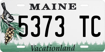 ME license plate 5373TC