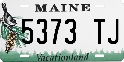 ME license plate 5373TJ