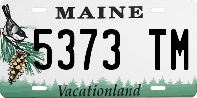 ME license plate 5373TM