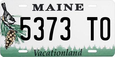 ME license plate 5373TO