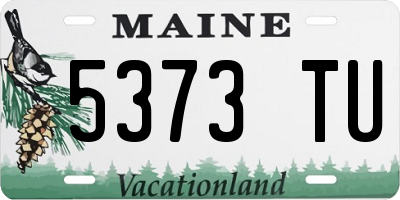 ME license plate 5373TU