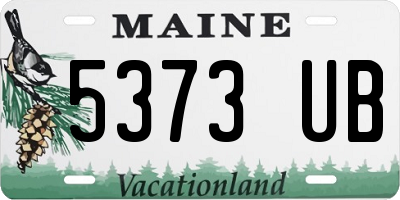 ME license plate 5373UB