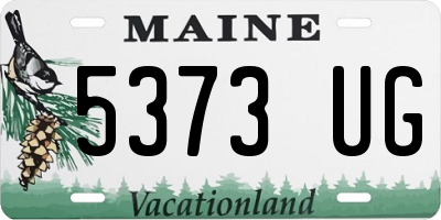ME license plate 5373UG