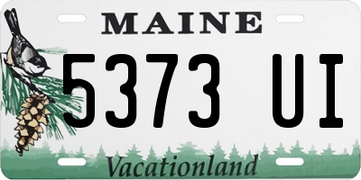 ME license plate 5373UI