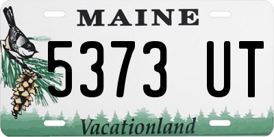 ME license plate 5373UT