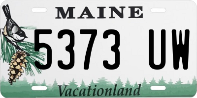 ME license plate 5373UW