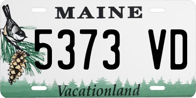 ME license plate 5373VD