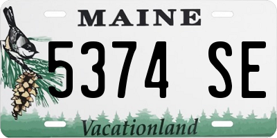 ME license plate 5374SE
