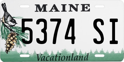 ME license plate 5374SI
