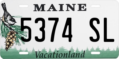 ME license plate 5374SL