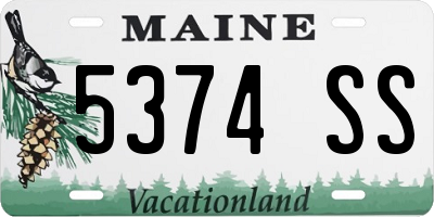 ME license plate 5374SS