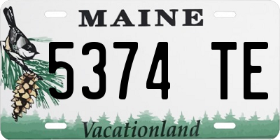 ME license plate 5374TE