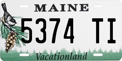 ME license plate 5374TI