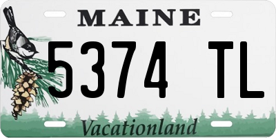 ME license plate 5374TL