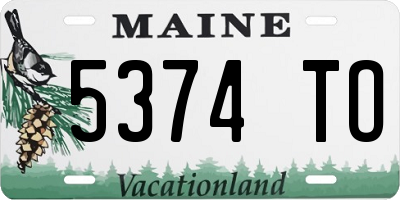 ME license plate 5374TO
