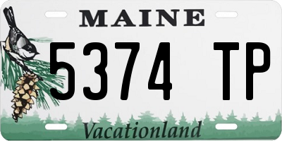 ME license plate 5374TP