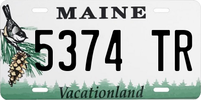 ME license plate 5374TR