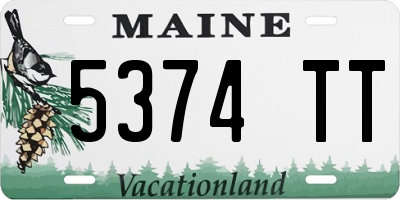 ME license plate 5374TT
