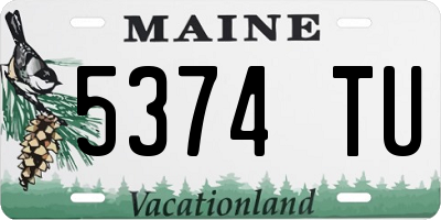 ME license plate 5374TU