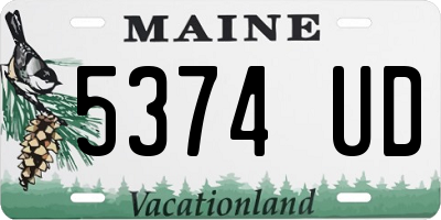 ME license plate 5374UD