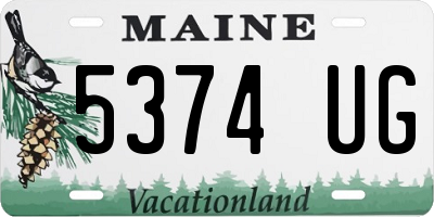 ME license plate 5374UG