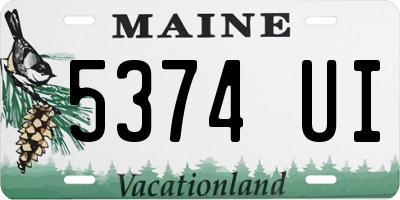 ME license plate 5374UI