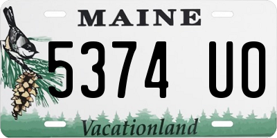 ME license plate 5374UO