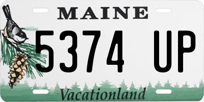ME license plate 5374UP