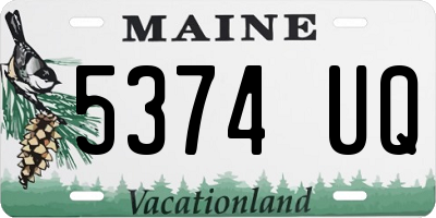 ME license plate 5374UQ
