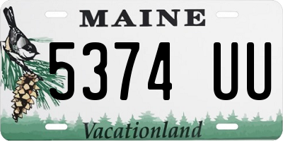 ME license plate 5374UU