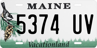 ME license plate 5374UV