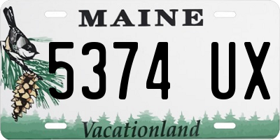 ME license plate 5374UX